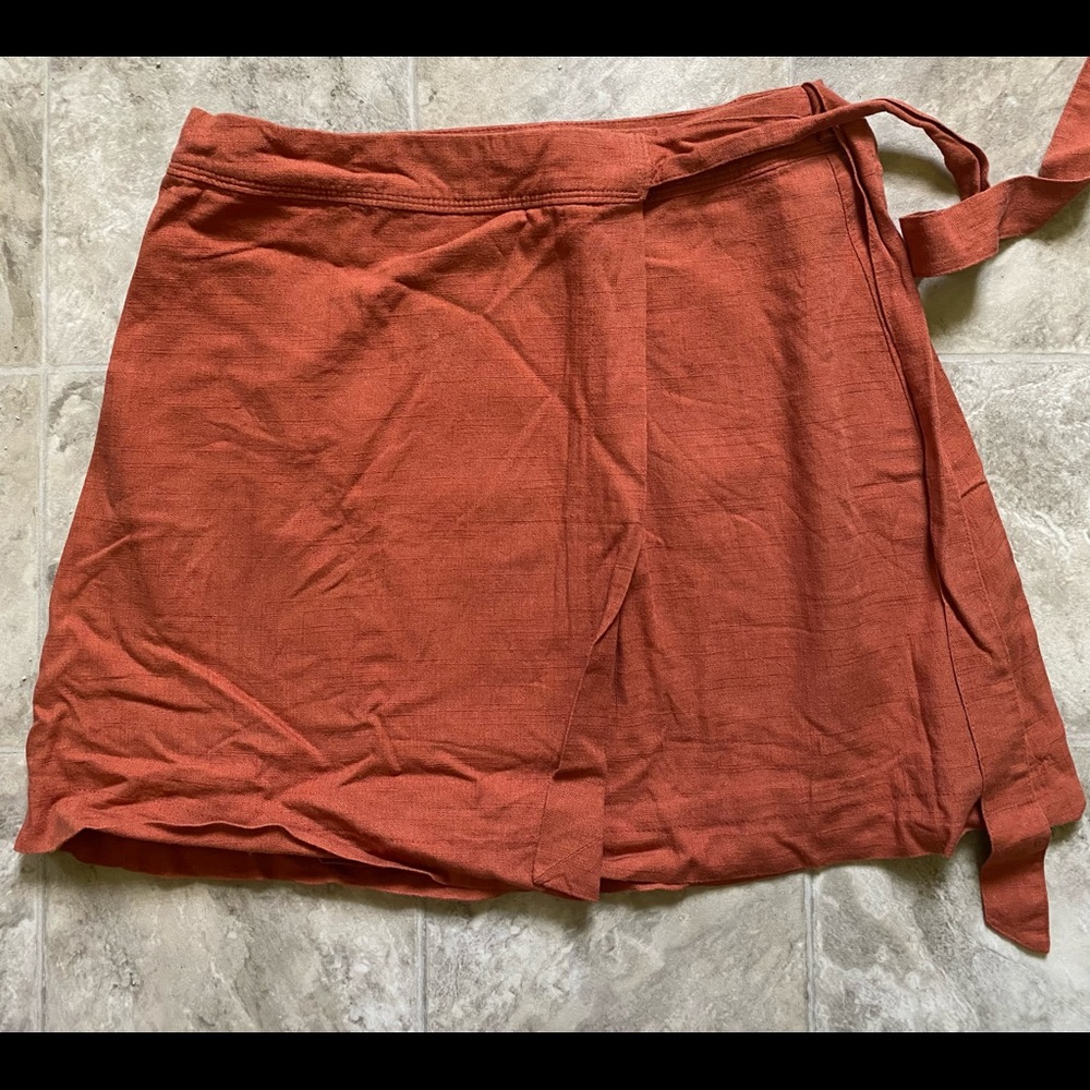Orange Abercrombie & Fitch wrap skirt